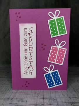 Grußkarte Alles Liebe zum Geburtstag handgemacht